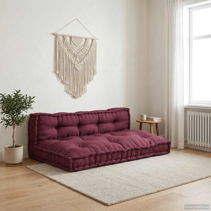 vidaXL Coussins de canapé 2 pcs Marron Châtaigne Tissu