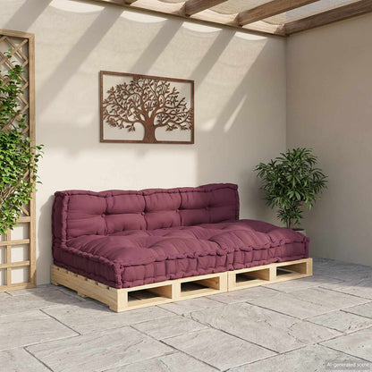 vidaXL Coussins de canapé 2 pcs Marron Châtaigne Tissu