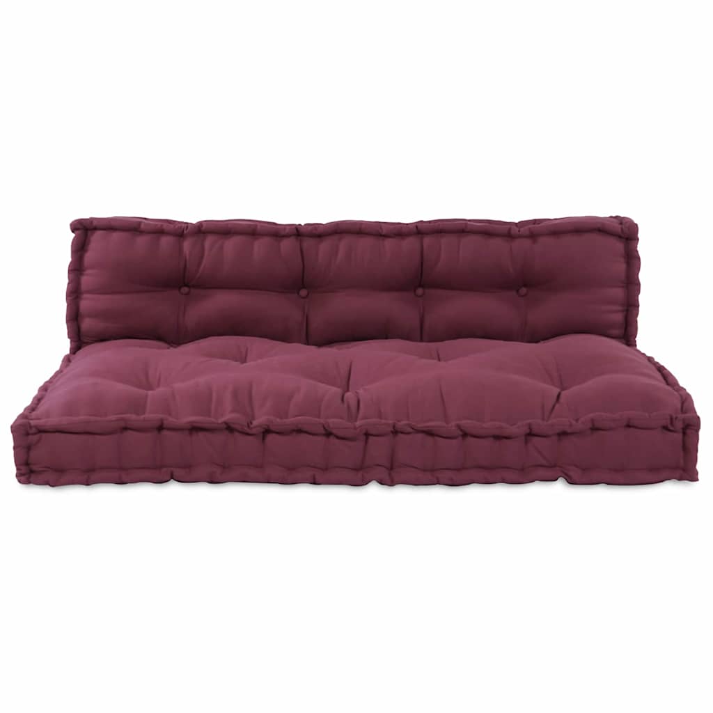 vidaXL Coussins de canapé 2 pcs Marron Châtaigne Tissu