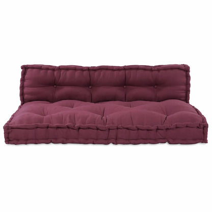 vidaXL Coussins de canapé 2 pcs Marron Châtaigne Tissu