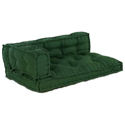 vidaXL Pallet Sofa Kissen Grün Stoff