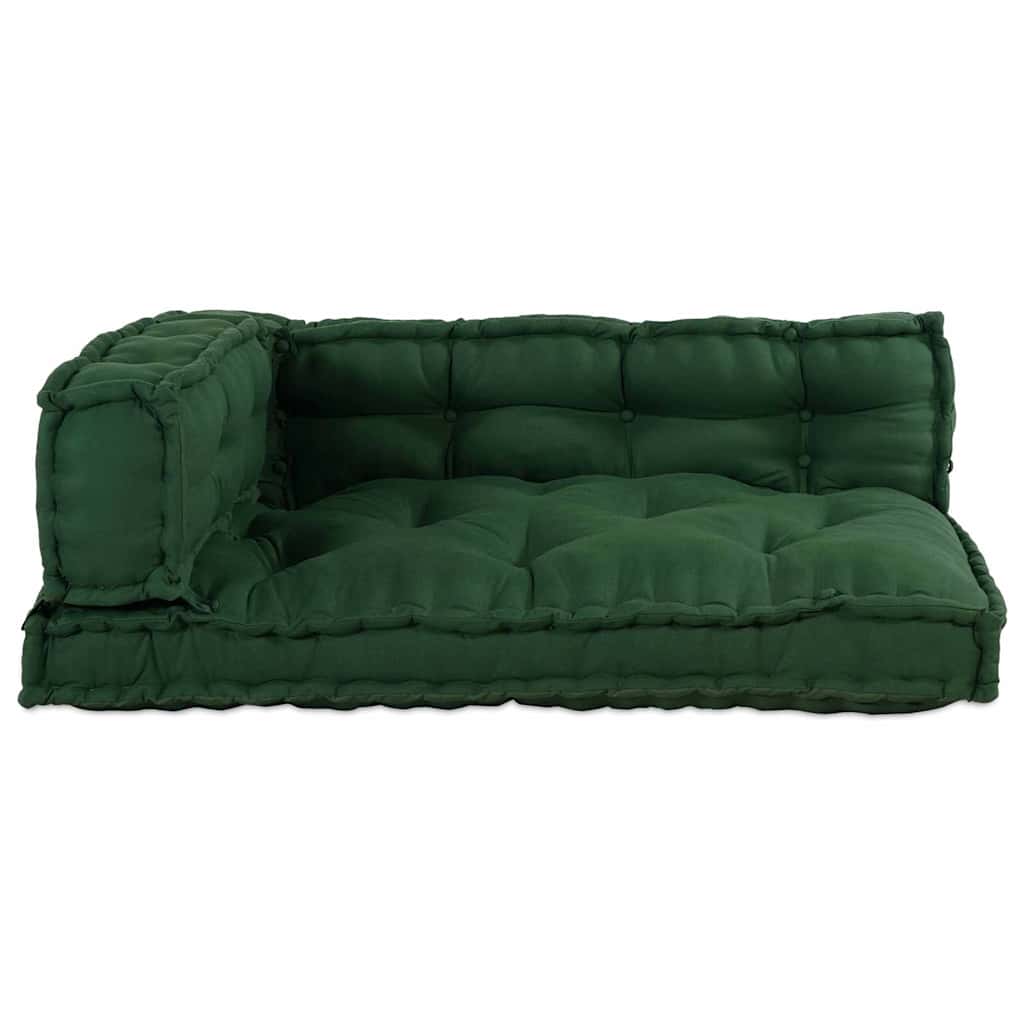 vidaXL Pallet Sofa Kissen Grün Stoff