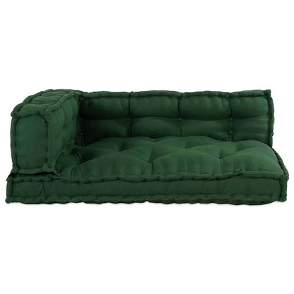 vidaXL Pallet Sofa Kissen Grün Stoff