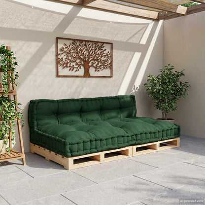 vidaXL Coussin de canapé palette en tissu vert