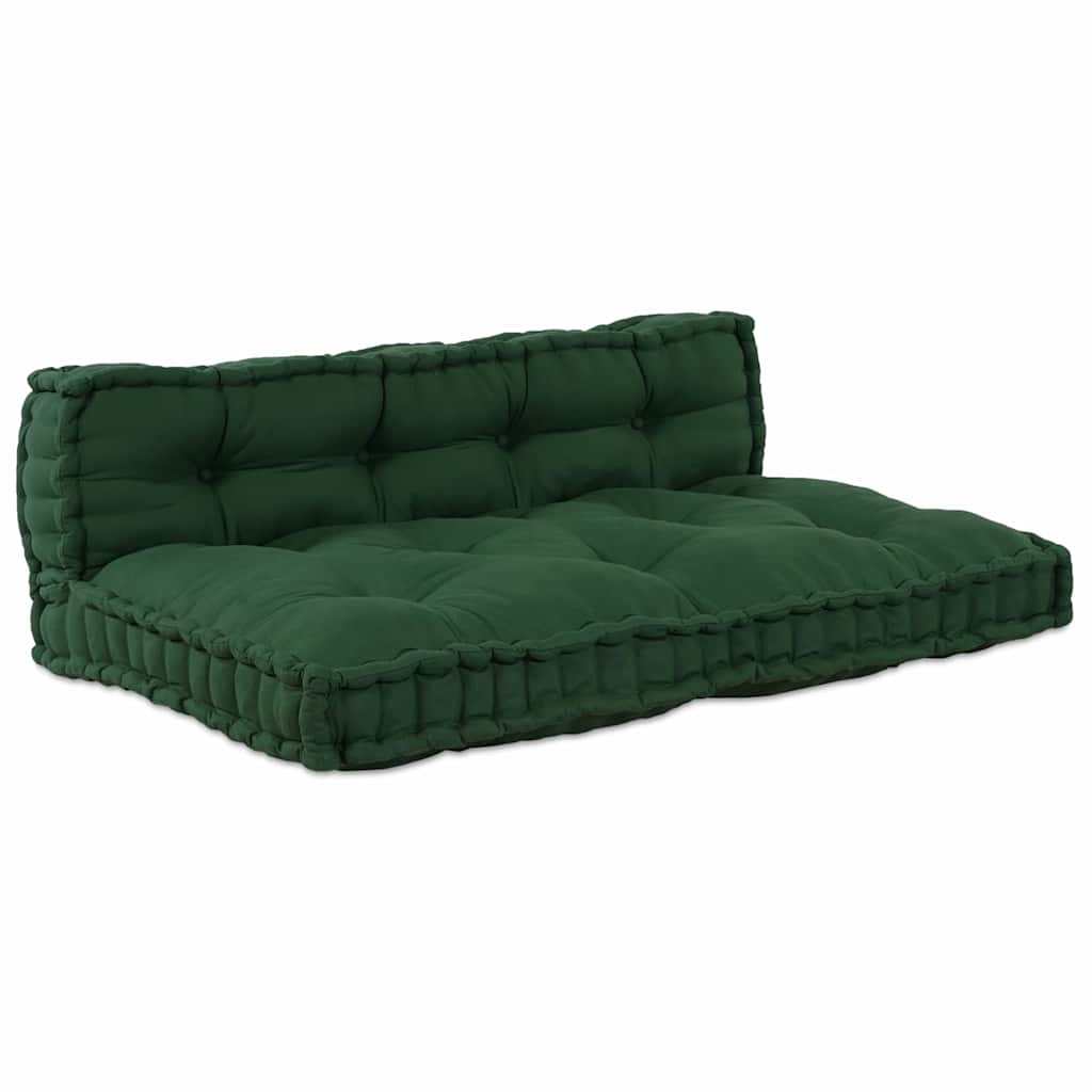 vidaXL Coussin de canapé palette en tissu vert