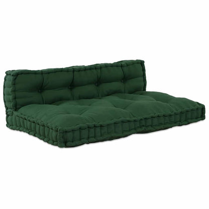 vidaXL Coussin de canapé palette en tissu vert