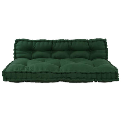 vidaXL Coussin de canapé palette en tissu vert