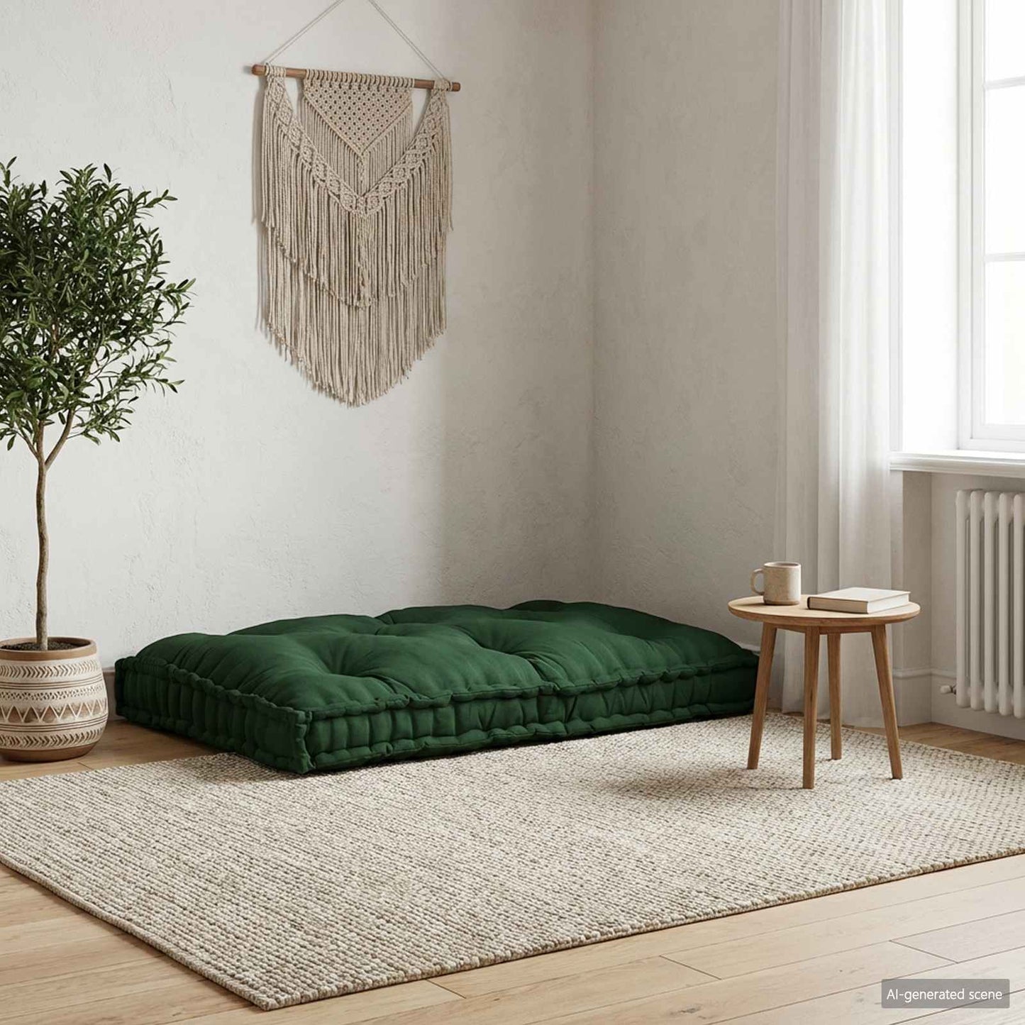 vidaXL Canapé modulaire Vert 120 x 80 x 12 cm Tissu