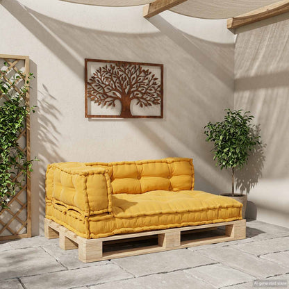 vidaXL Pallet Sofa Kissen Gelb Stoff