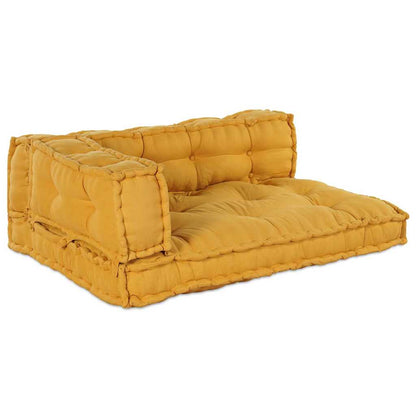 vidaXL Pallet Sofa Kissen Gelb Stoff