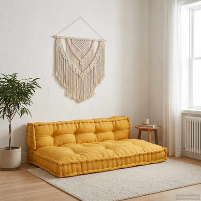 vidaXL Pallet Sofa Kissen Gelb Stoff
