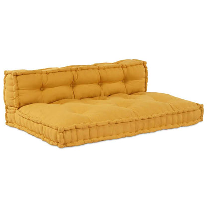 vidaXL Pallet Sofa Kissen Gelb Stoff