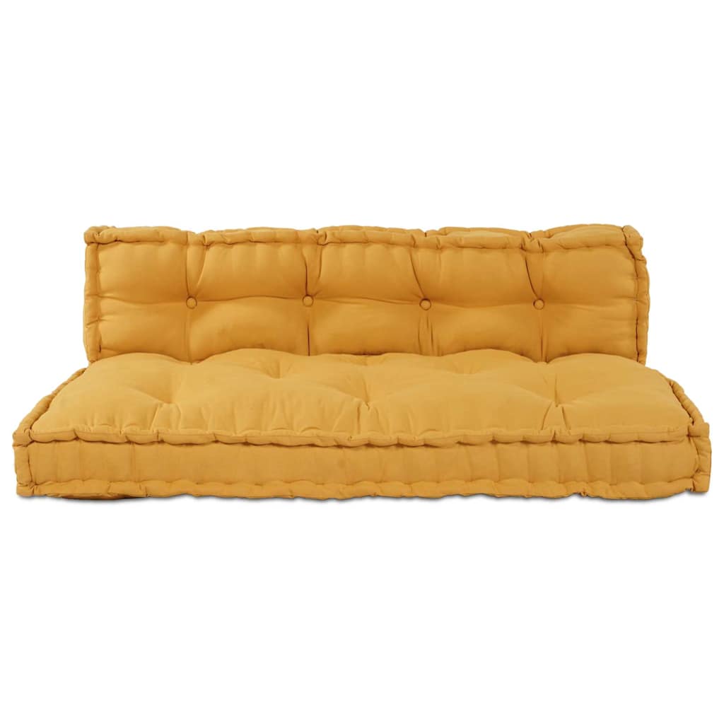 vidaXL Pallet Sofa Kissen Gelb Stoff