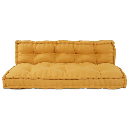 vidaXL Pallet Sofa Kissen Gelb Stoff