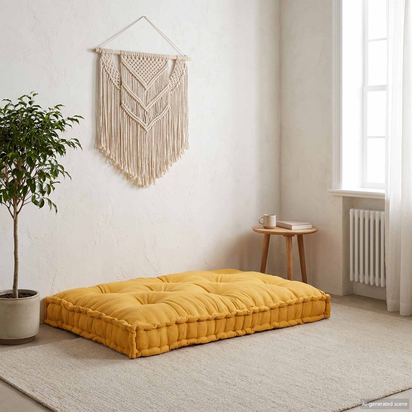 vidaXL Pallet Sofa Kissen Gelb Stoff