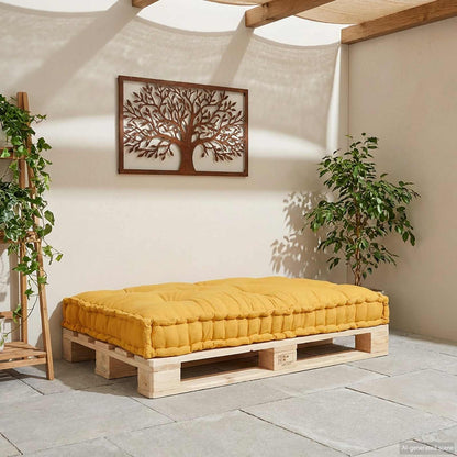vidaXL Pallet Sofa Kissen Gelb Stoff