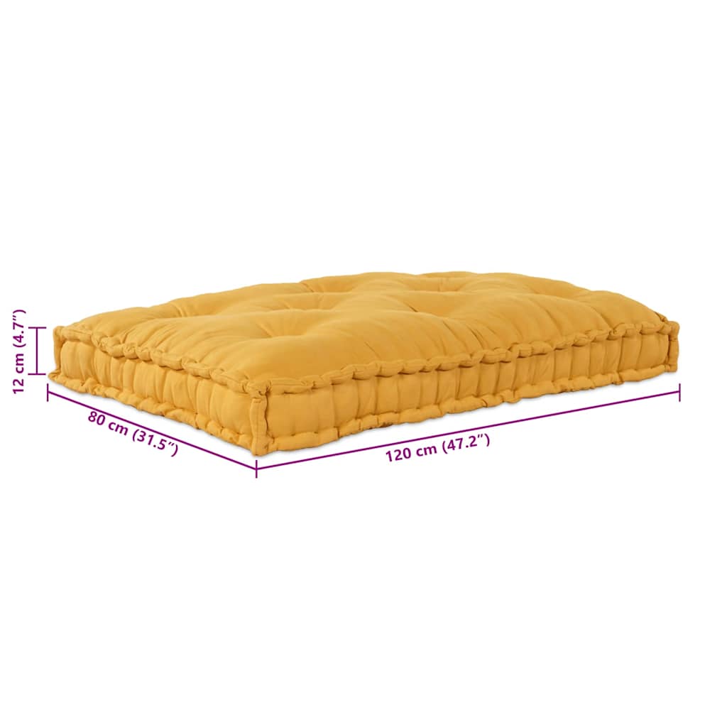 vidaXL Pallet Sofa Kissen Gelb Stoff