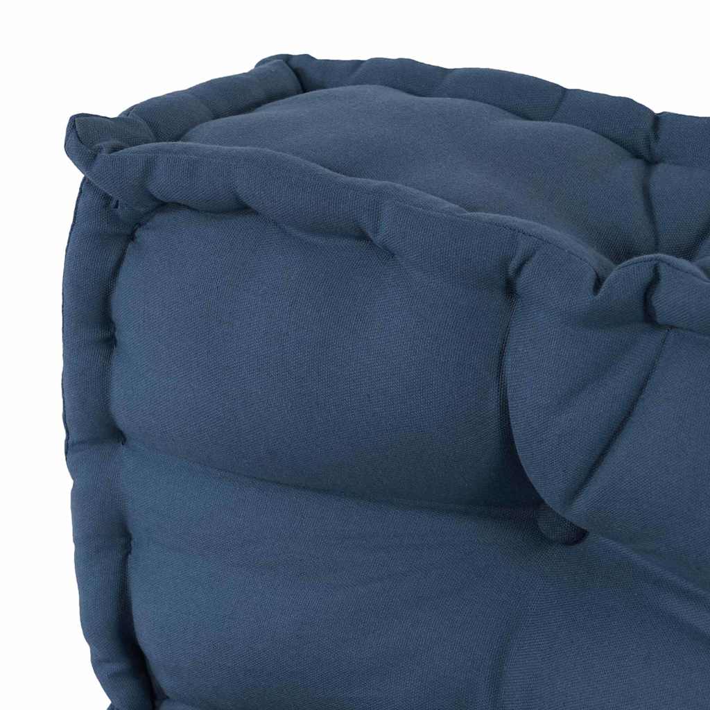 vidaXL Canapé modulable 2 pcs Indigo 120 x 80 x 38 cm Tissu