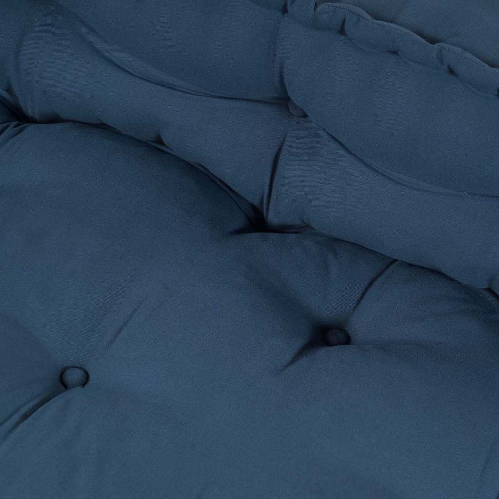 vidaXL Canapé modulable 2 pcs Indigo 120 x 80 x 38 cm Tissu