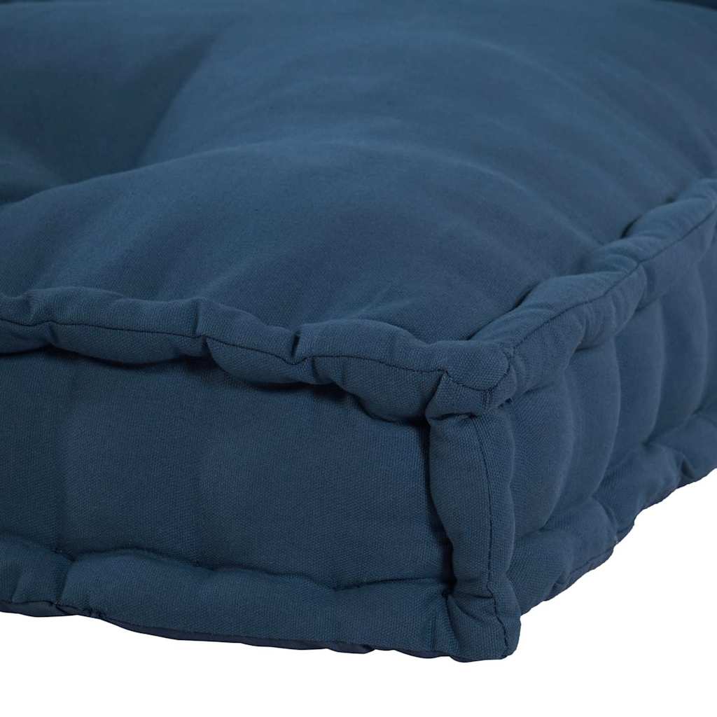 vidaXL Canapé modulable 2 pcs Indigo 120 x 80 x 38 cm Tissu