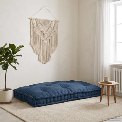 vidaXL Canapé modulable Indigo 120 x 80 x 12 cm Tissu