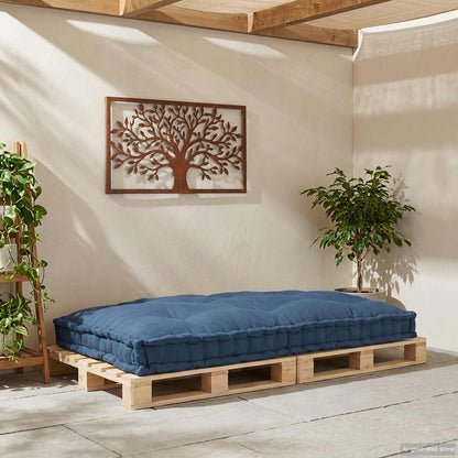 vidaXL Canapé modulable Indigo 120 x 80 x 12 cm Tissu