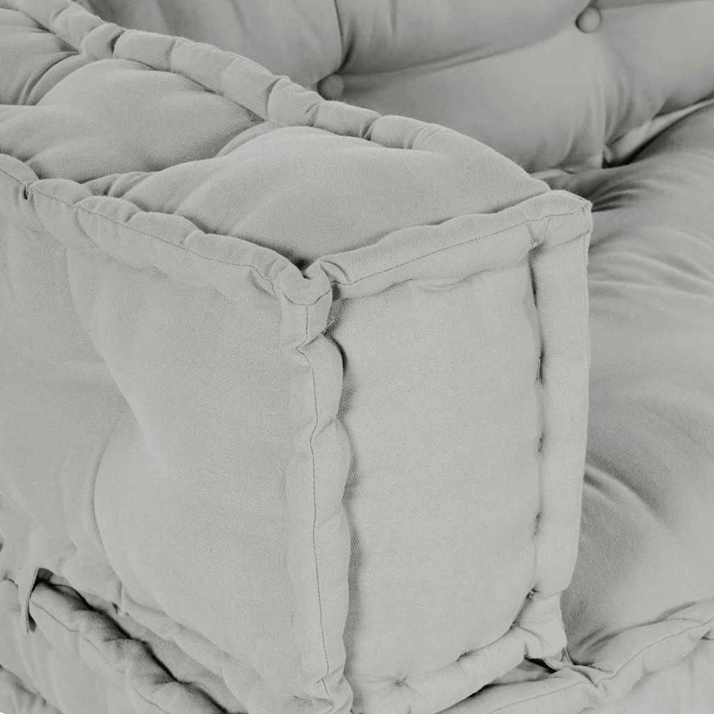 Modular Patchwork Sofa 3 pcs Grau 120 x 80 x 38 cm Stoff