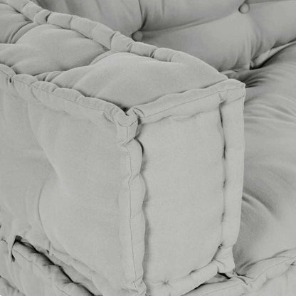 Modular Patchwork Sofa 3 pcs Grau 120 x 80 x 38 cm Stoff