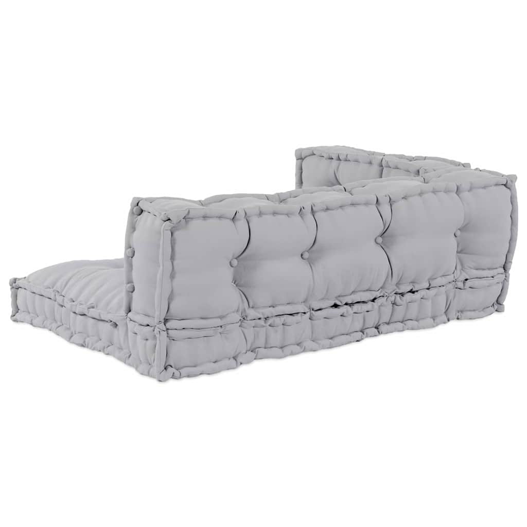 Modular Patchwork Sofa 3 pcs Grau 120 x 80 x 38 cm Stoff