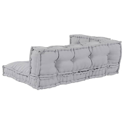 Modular Patchwork Sofa 3 pcs Grau 120 x 80 x 38 cm Stoff