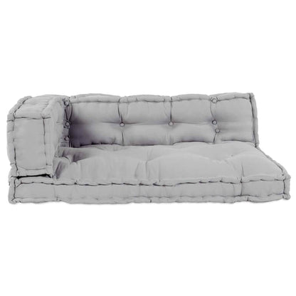 Modular Patchwork Sofa 3 pcs Grau 120 x 80 x 38 cm Stoff