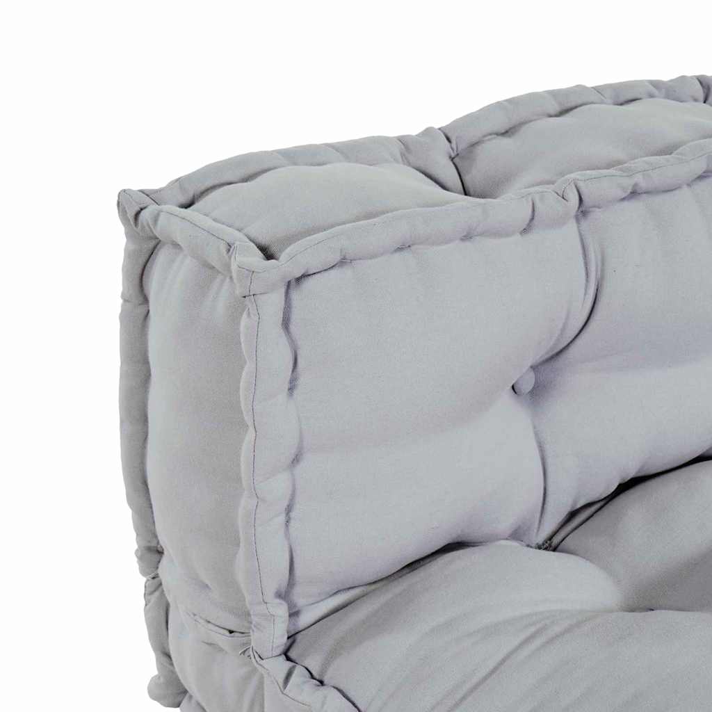 vidaXL Canapé modulaire 2 pcs Gris 120 x 80 x 38 cm Tissu
