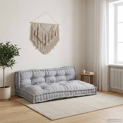 vidaXL Canapé modulaire 2 pcs Gris 120 x 80 x 38 cm Tissu