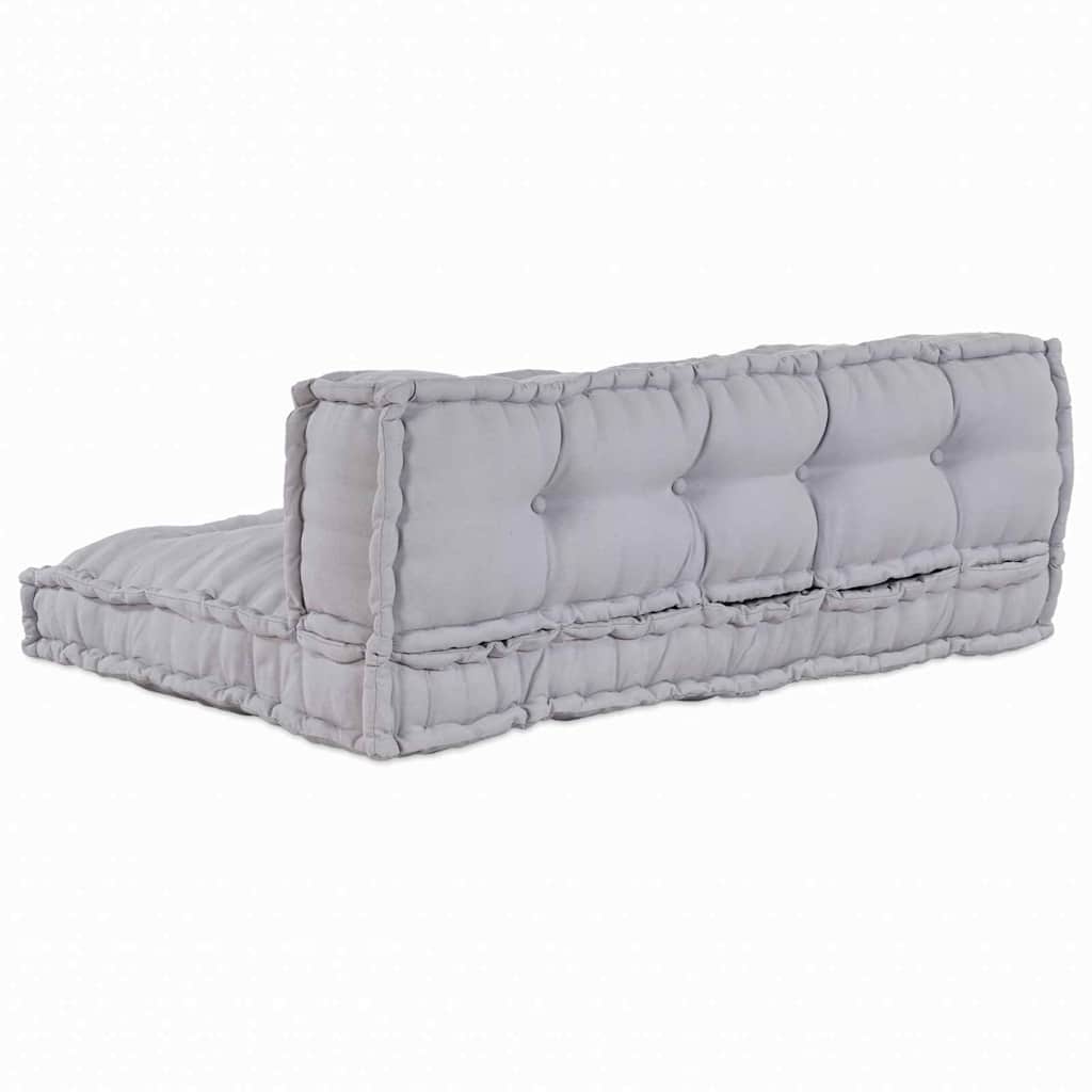 vidaXL Canapé modulaire 2 pcs Gris 120 x 80 x 38 cm Tissu