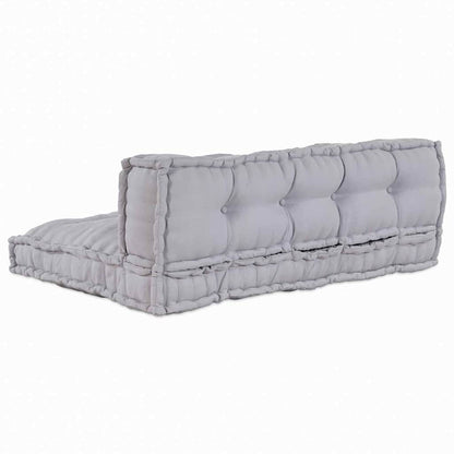 vidaXL Canapé modulaire 2 pcs Gris 120 x 80 x 38 cm Tissu
