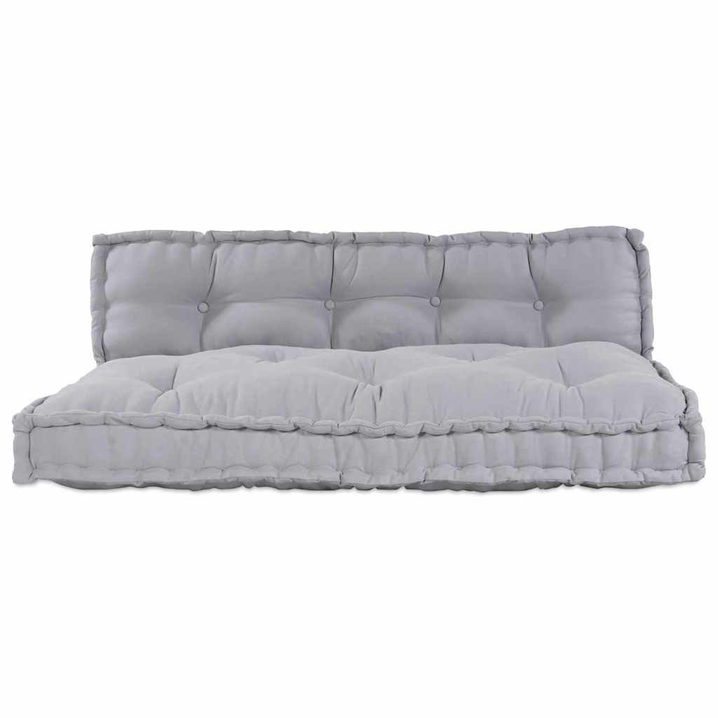 vidaXL Canapé modulaire 2 pcs Gris 120 x 80 x 38 cm Tissu