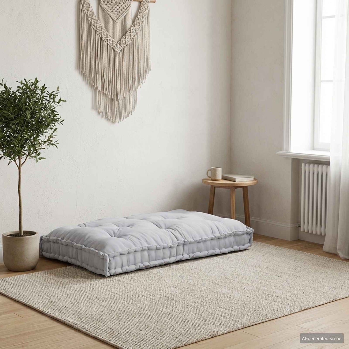 vidaXL Canapé modulaire gris 120 x 80 x 12 cm Tissu