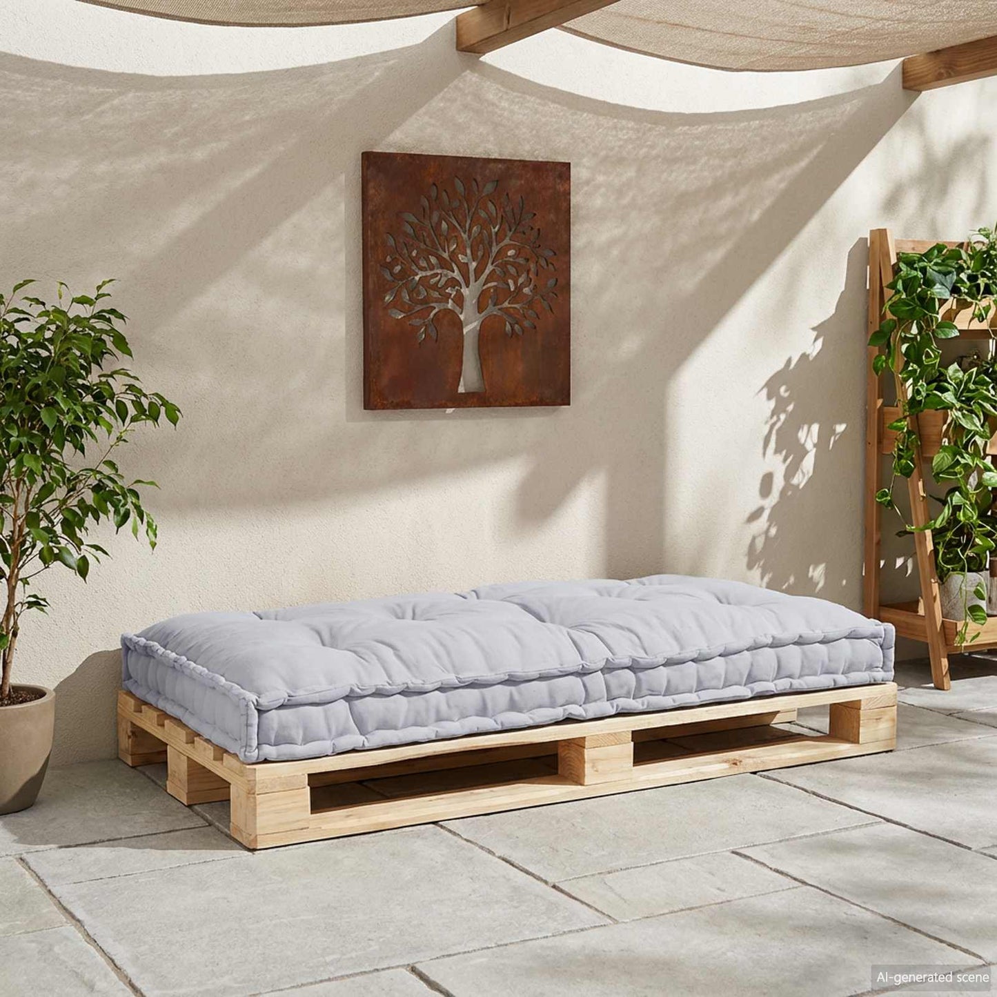 vidaXL Canapé modulaire gris 120 x 80 x 12 cm Tissu