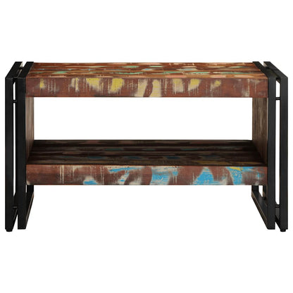 vidaXL Couchtisch Mehrfarbig 70x50x38 cm Altholz Massivholz