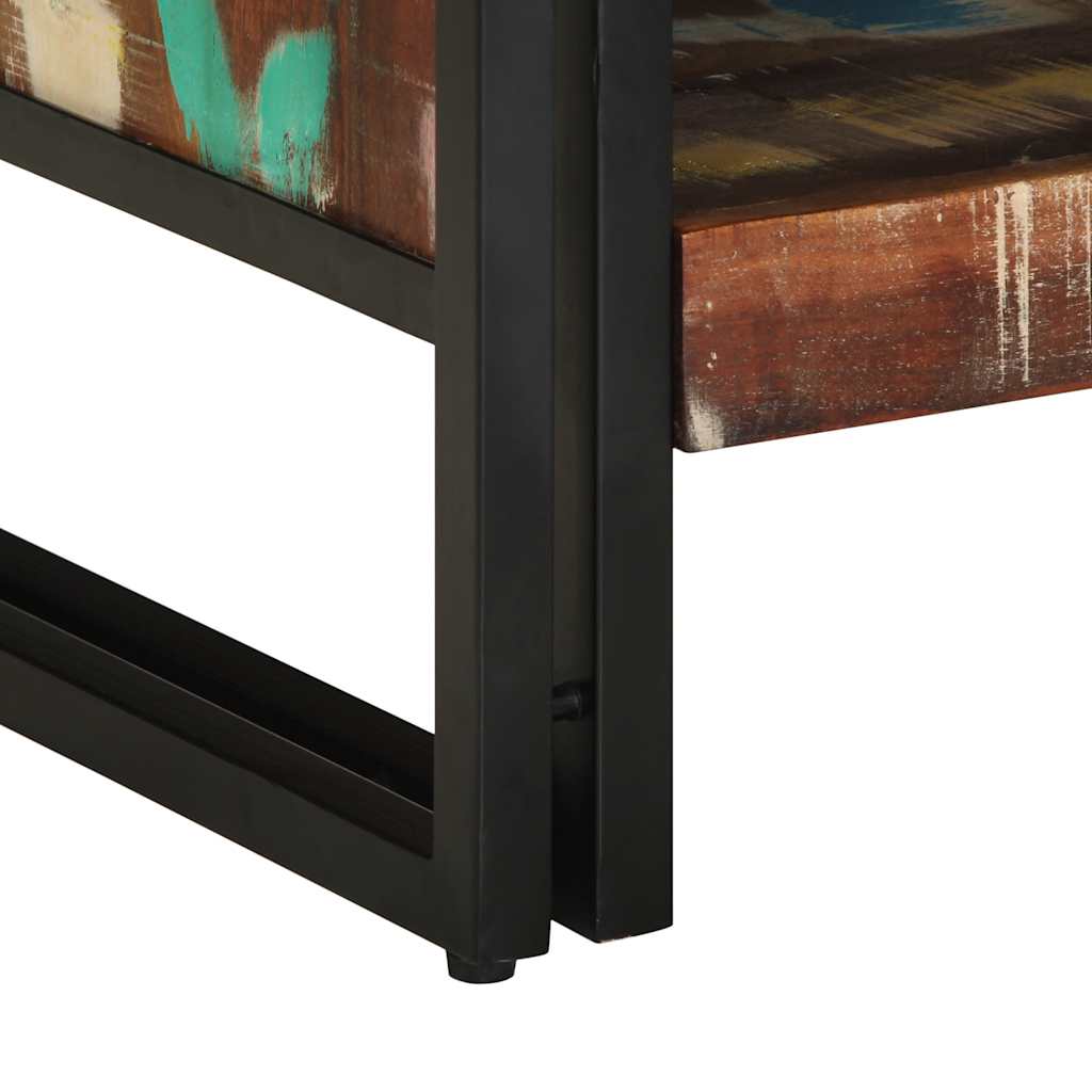 vidaXL Couchtisch Mehrfarbig 70x50x38 cm Altholz Massivholz