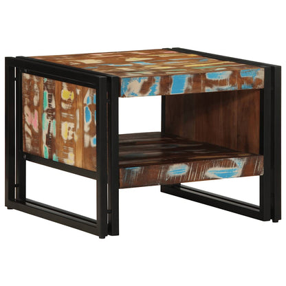 vidaXL Couchtisch Mehrfarbig 50x50x38 cm Altholz Massivholz