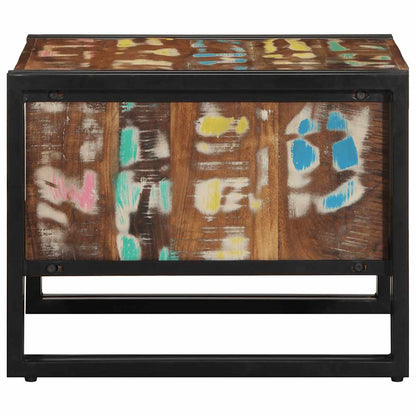 vidaXL Couchtisch Mehrfarbig 50x50x38 cm Altholz Massivholz