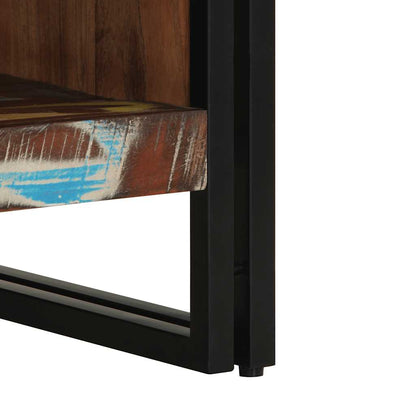 vidaXL Couchtisch Mehrfarbig 50x50x38 cm Altholz Massivholz
