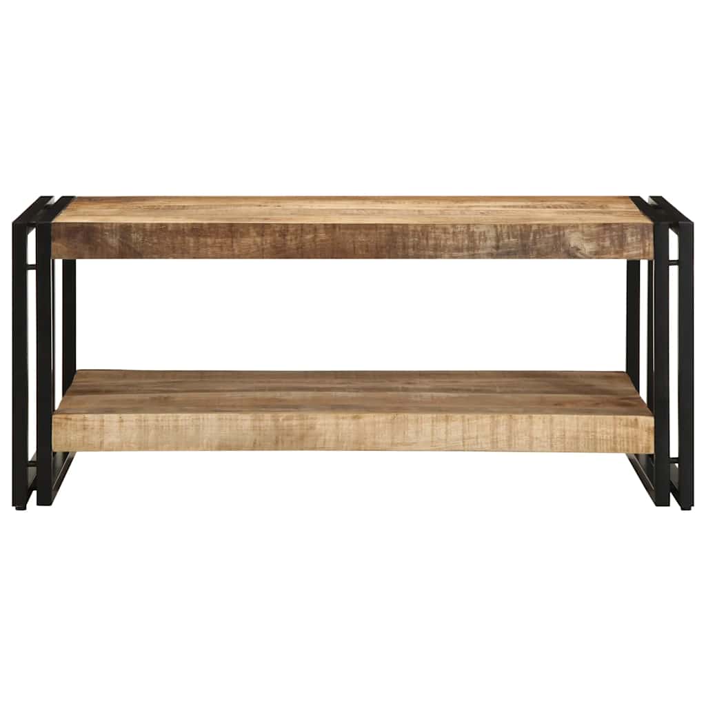 vidaXL Couchtisch 90x50x38 cm Raues Massivholz Mango