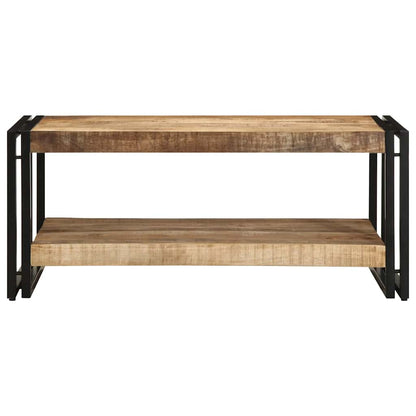 vidaXL Couchtisch 90x50x38 cm Raues Massivholz Mango