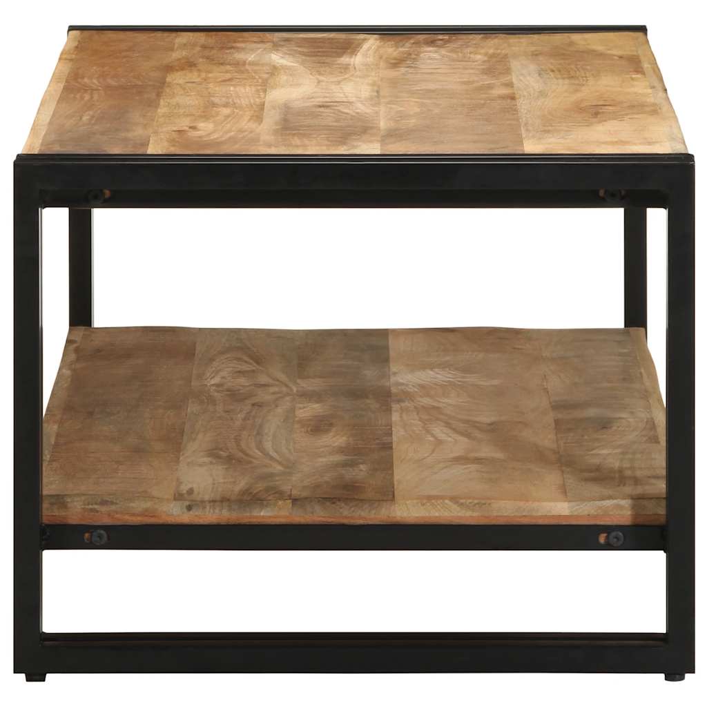vidaXL Couchtisch 90x50x38 cm Raues Massivholz Mango