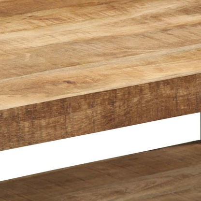 vidaXL Couchtisch 90x50x38 cm Raues Massivholz Mango