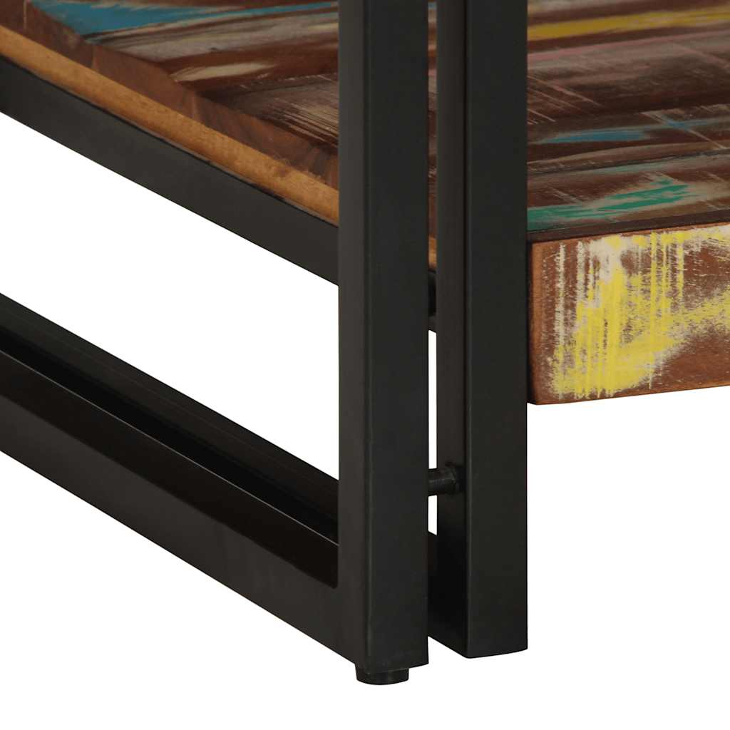 vidaXL Couchtisch Mehrfarbig 90x50x38 cm Altholz Massiv