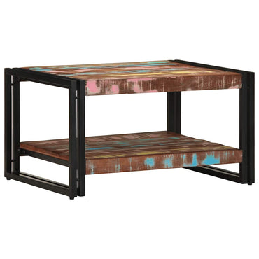 vidaXL Couchtisch Mehrfarbig 70x50x38 cm Altholz Massivholz