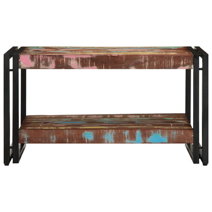 vidaXL Couchtisch Mehrfarbig 70x50x38 cm Altholz Massivholz